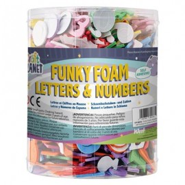Funky Foam Tub (Self Adhesive) - Letters/Numbers - Assorted Colours