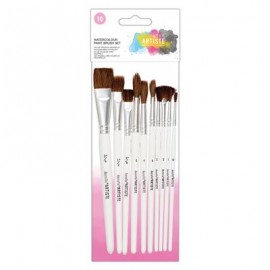 Watercolour Paint Brush Set (10pk)