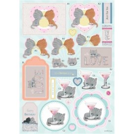 January 2015 Covermount - A4 Decoupage - Little Meow