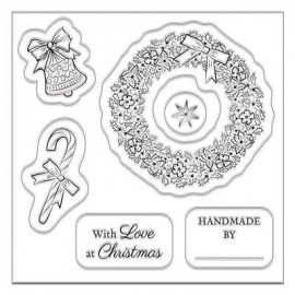 October 2016 Covermount - 90 x 90mm Clear Stamp (5pcs) - A Christmas Wish