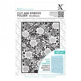 110 x 150mm Cut & Emboss Folder - Floral Pattern