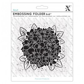 6x6" Embossing Folder - Full Bloom Hydrangea